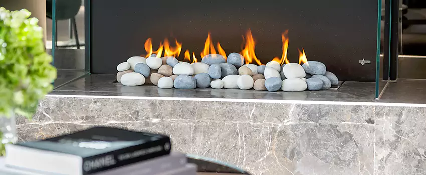 Double-Height Fireplace Design Refurbishment in Fergus, Ontario